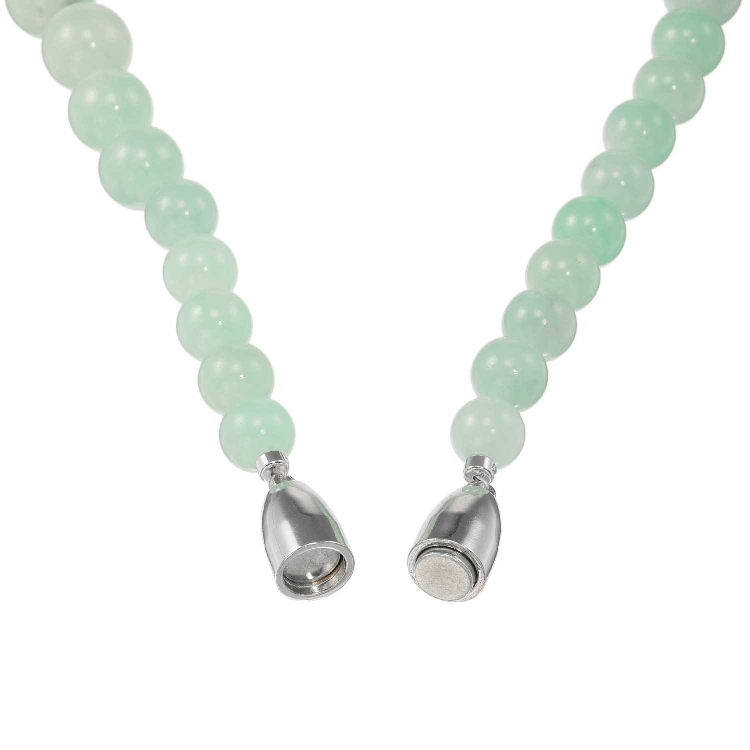 グランシフォレ 翡翠 ラウンドビーズ ネックレス