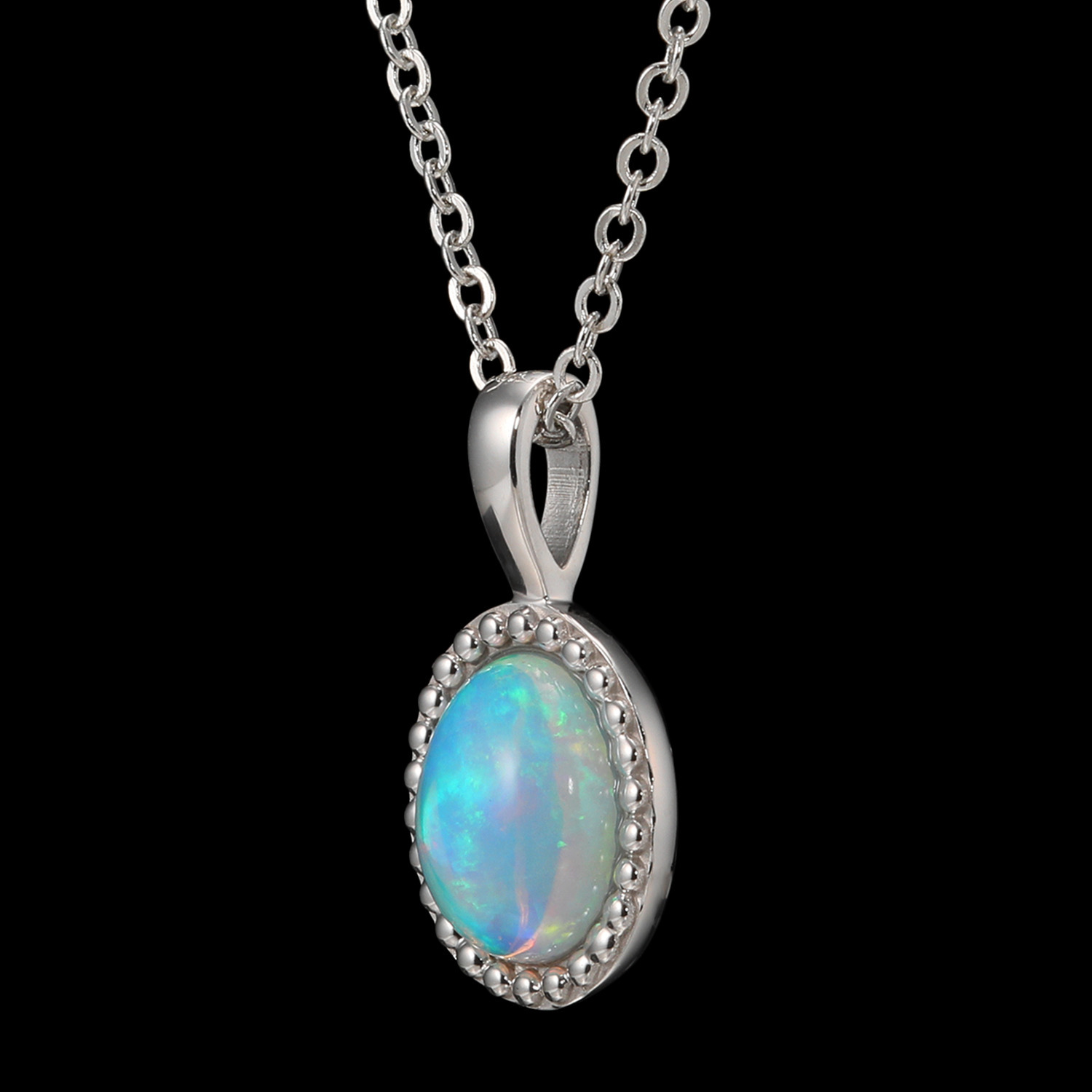 グランシフォレ オパール オーバルカボション ペンダント
