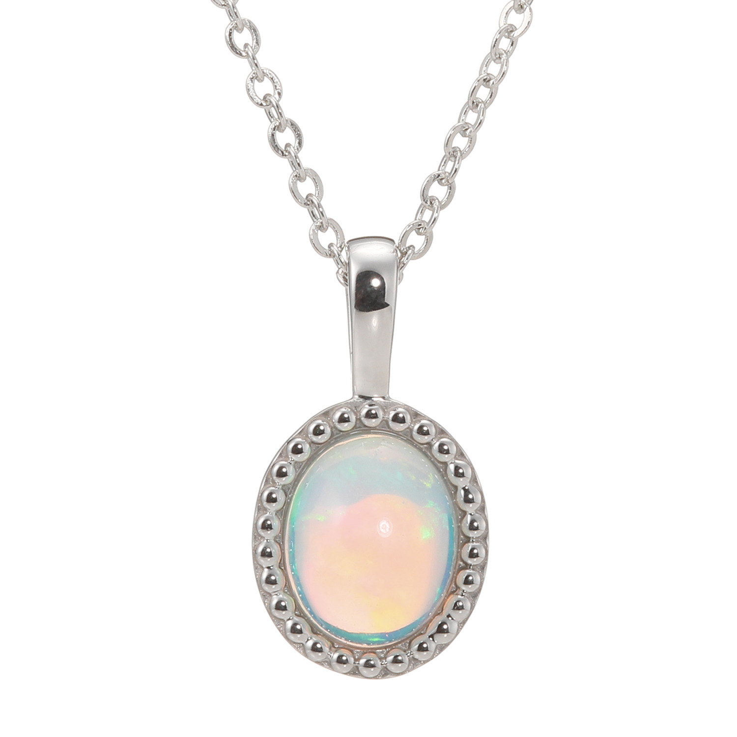 グランシフォレ オパール オーバルカボション ペンダント