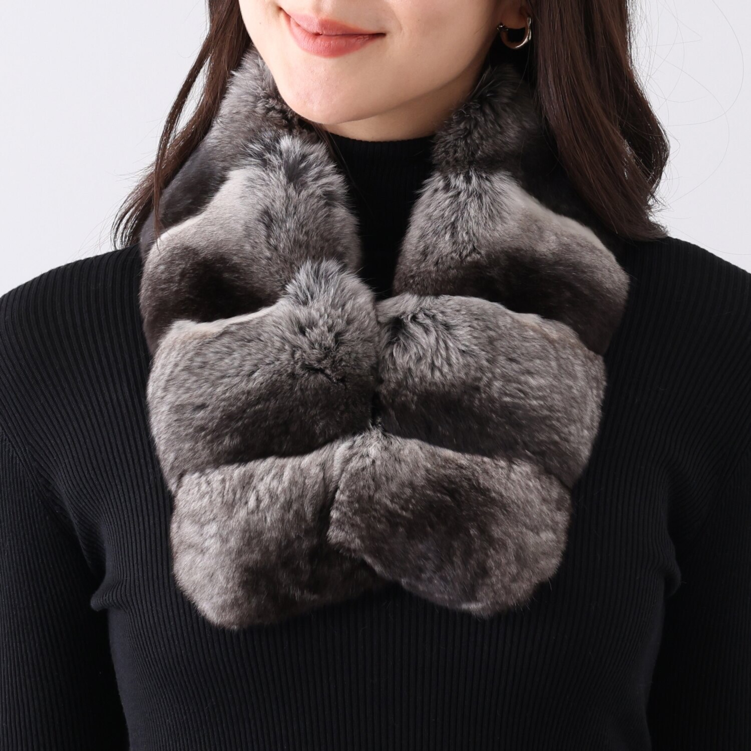 日本製 チンチラ マフラー