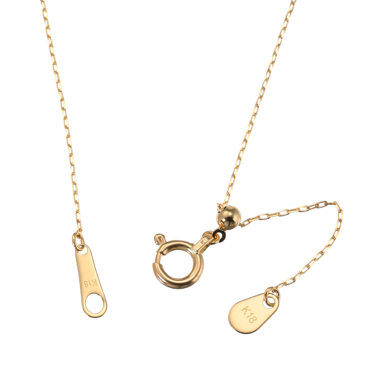 煌香 １８Ｋ レインボーカット ダイヤモンドアクセント ネックレス