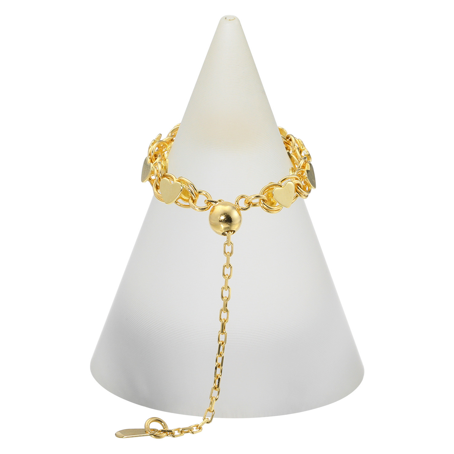 煌香 １８Ｋ ハートモティーフ チェーンリング