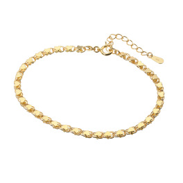 煌香 １８Ｋ ハートモティーフ チェーンブレスレット