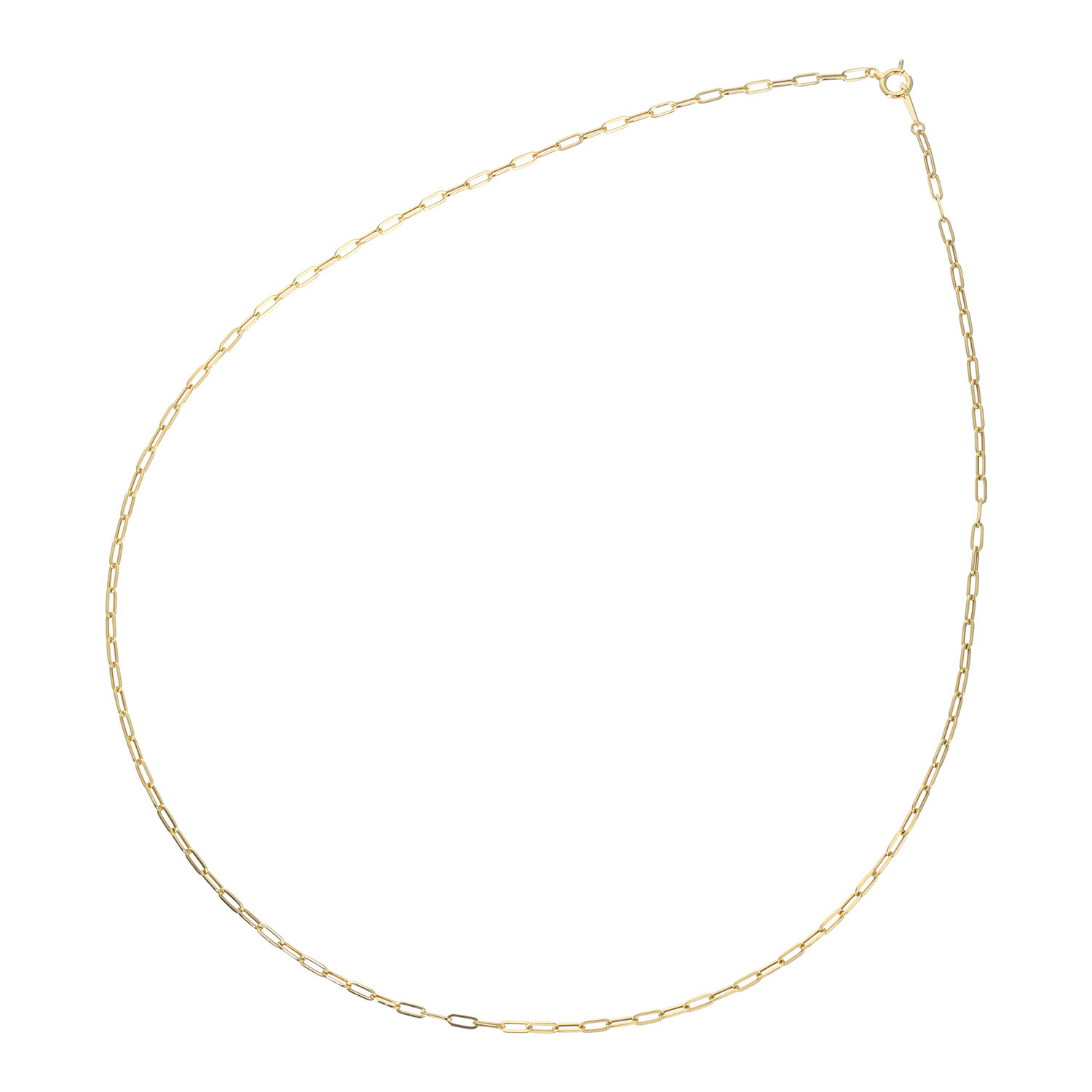 煌香 １８Ｋ ペーパークリップチェーン ネックレス