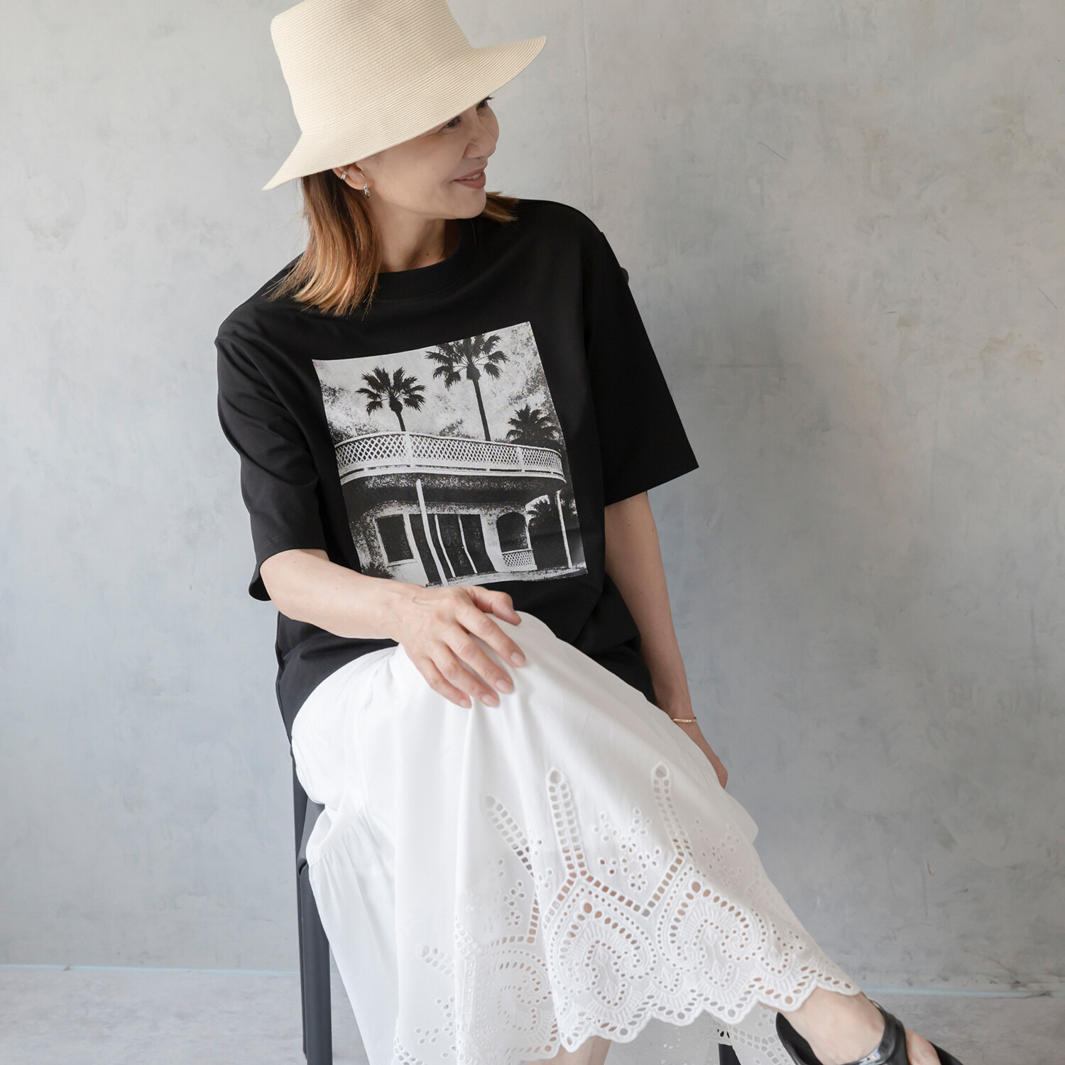 イロプライム 西海岸気分の フォトプリントＴシャツ