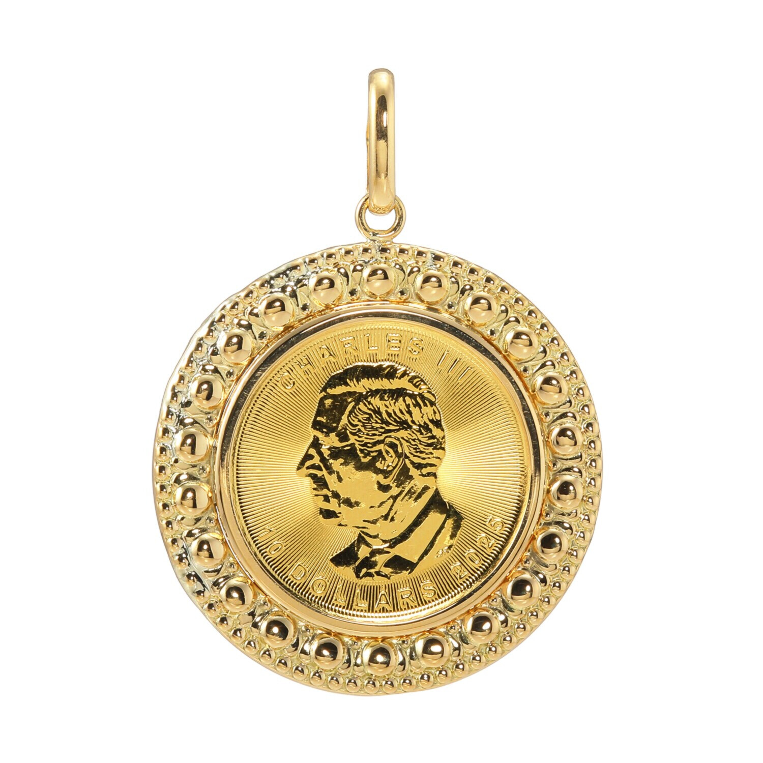 オロリナ 純金 メイプルリーフコイン ペンダントトップ ＜１／４オンス＞