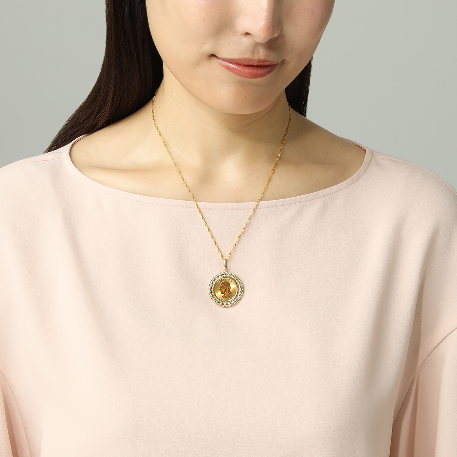 オロリナ 純金 メイプルリーフコイン ペンダントトップ ＜１／４オンス＞