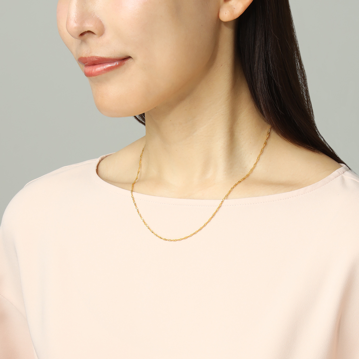 オロリナ 純金 スクリューチェーン ネックレス