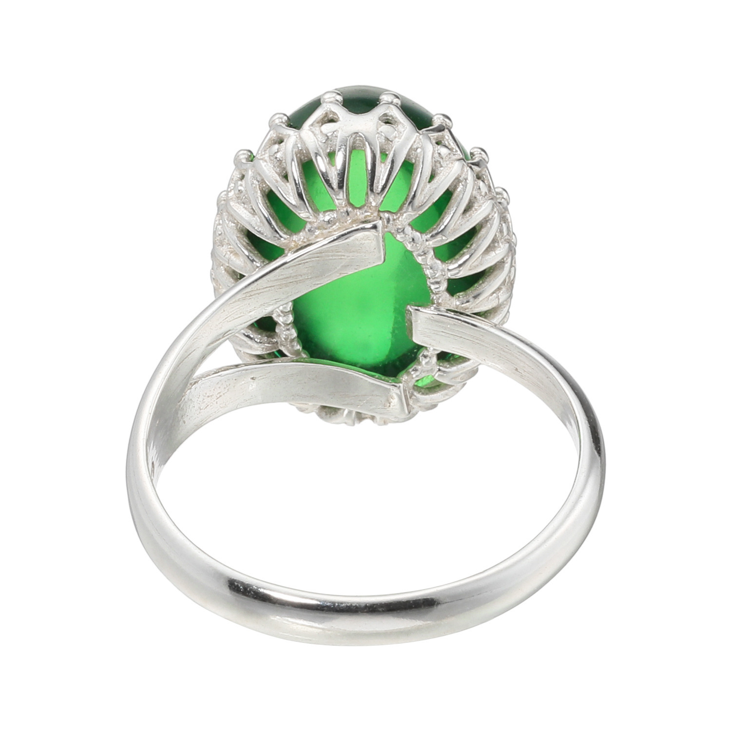 バイ　ネイチャー シルバー 琥珀 草木染め ボリュームリング