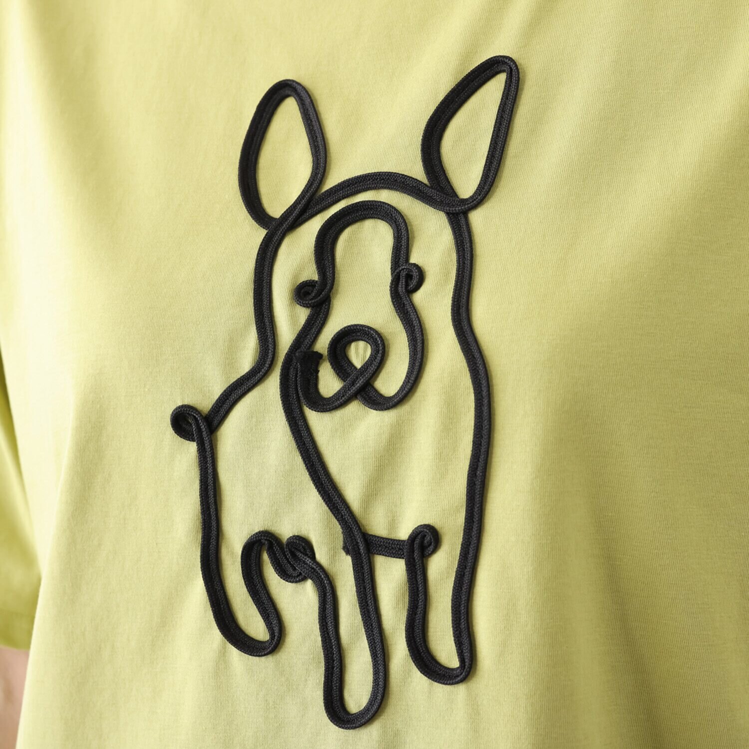 ダジュール ドッグモティーフ コード刺しゅう Ｔシャツ