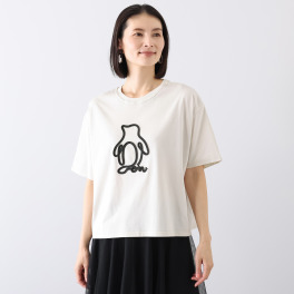 ダジュール ペンギンモティーフ コード刺しゅう Ｔシャツ