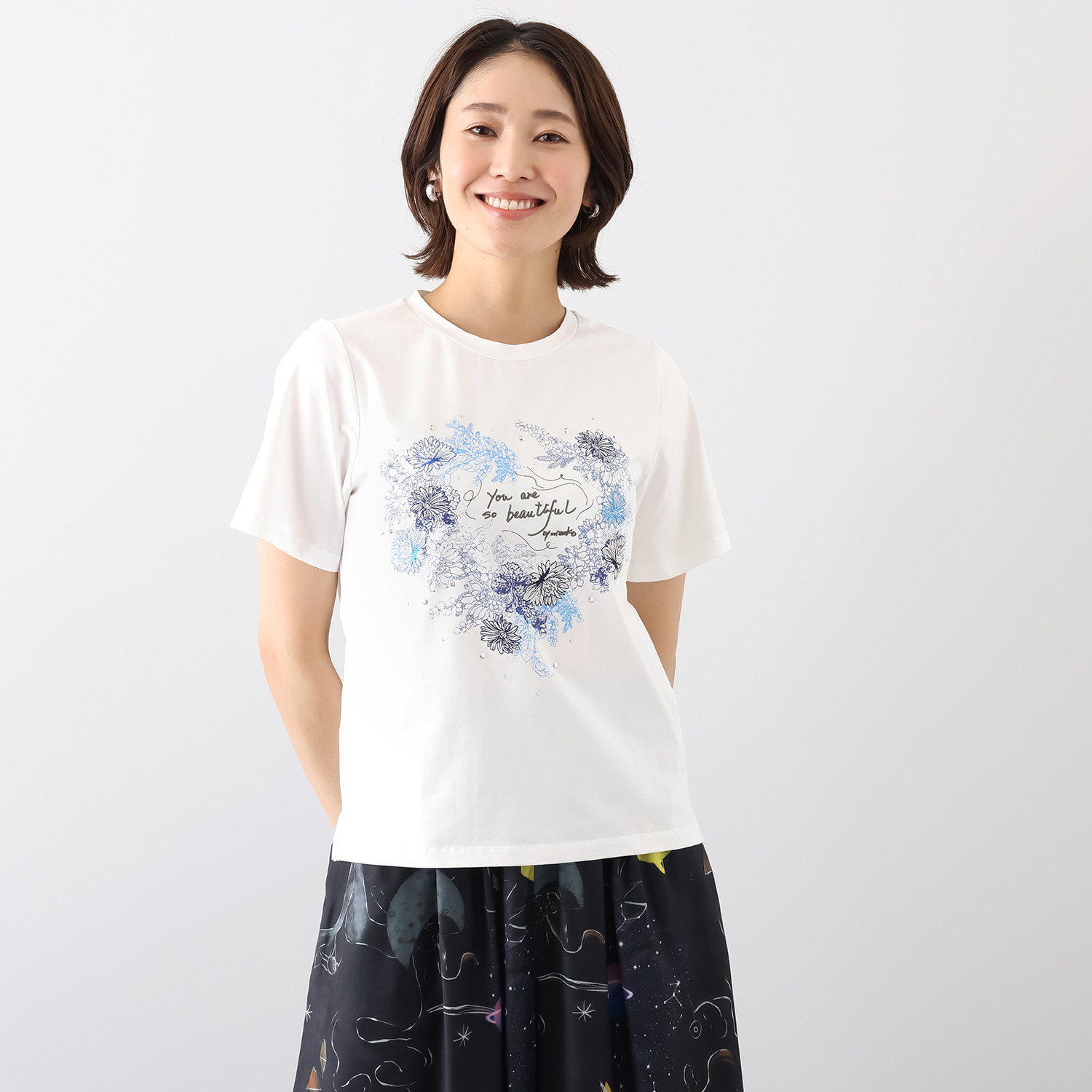 ミミコプラス なめらか肌心地綿べア天竺 こだわりのデザイン バラエティーＴシャツ