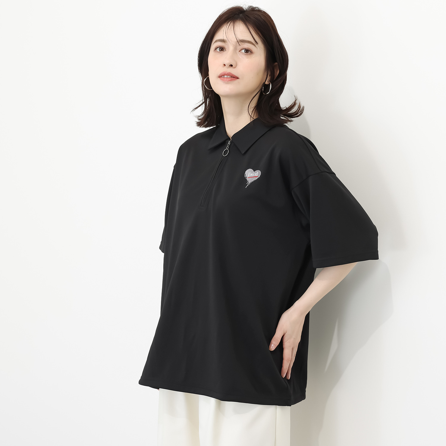 イクシーズ ハーフジップ プルオーバー