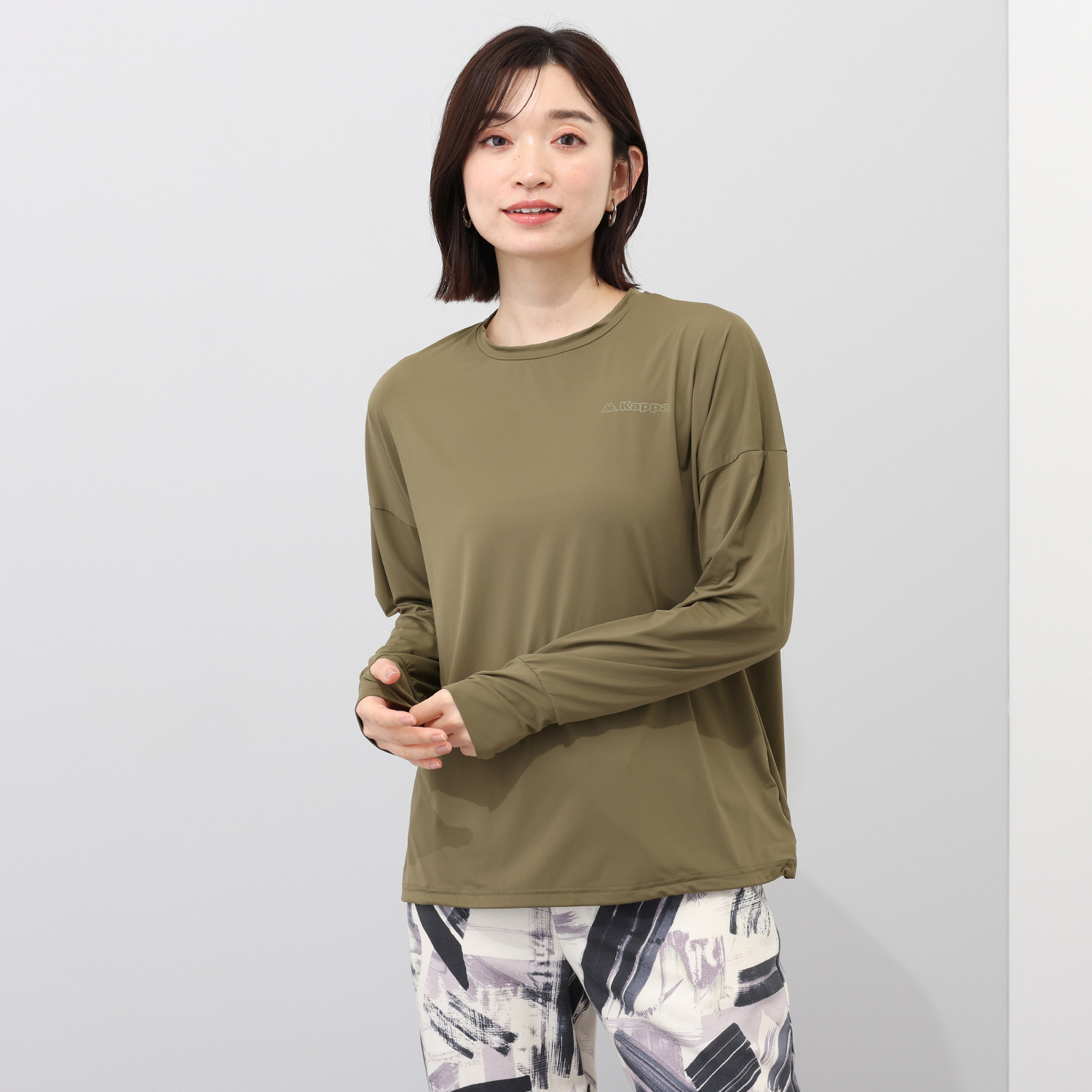 Ｋａｐｐａ 接触冷感・ＵＶカット 吸水速乾 スーパーナイロンクール ロングＴシャツ