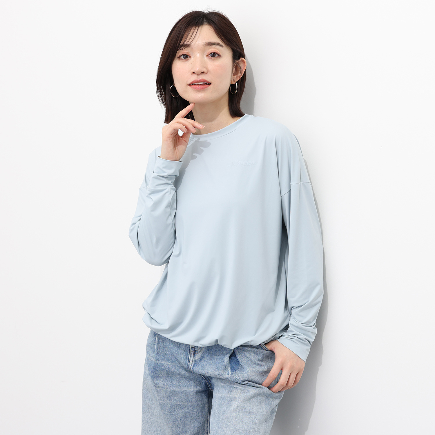 Ｋａｐｐａ 接触冷感・ＵＶカット 吸水速乾 スーパーナイロンクール ロングＴシャツ