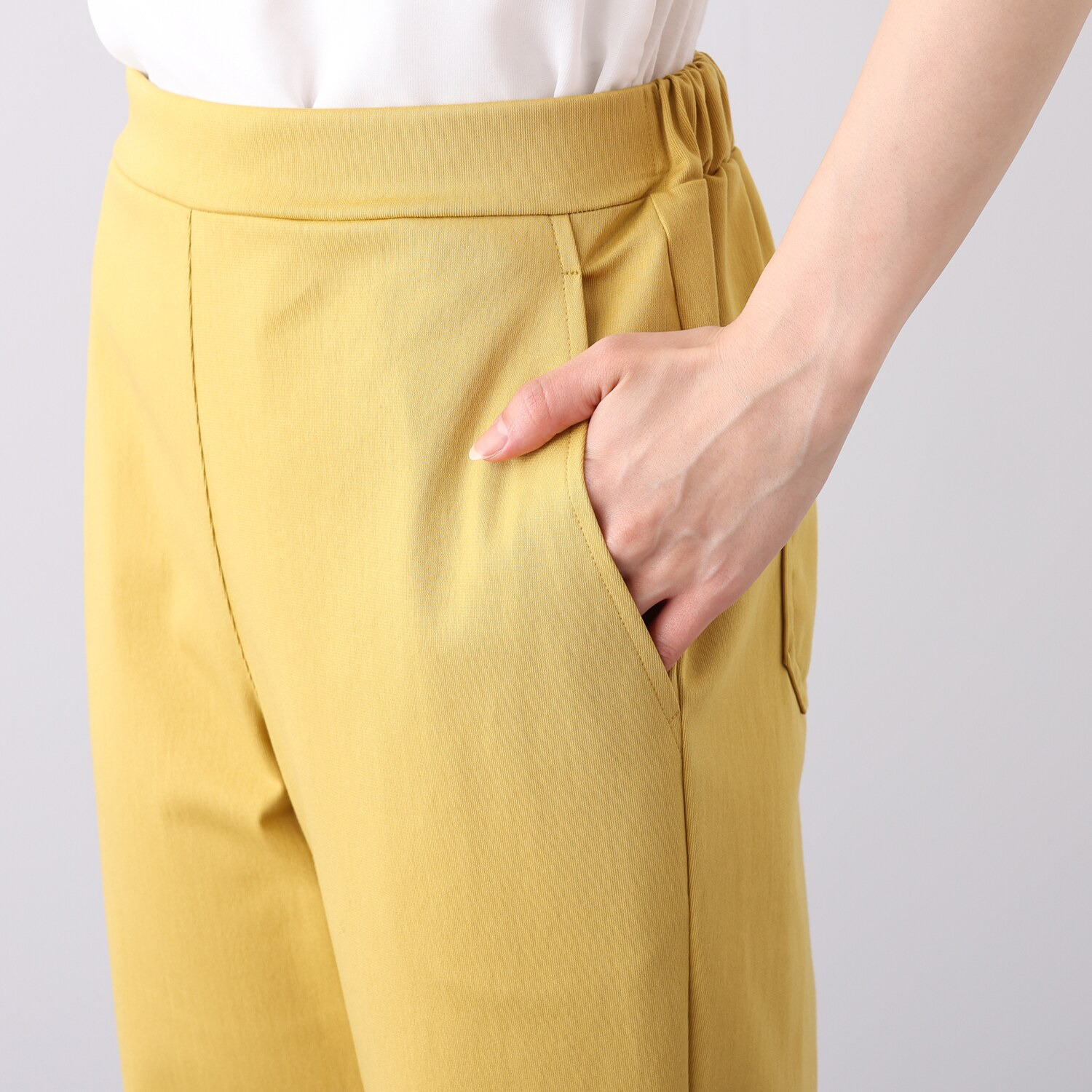 アンダモン 綿１００％ トリコット ストレートパンツ ＜股下６６ｃｍ＞