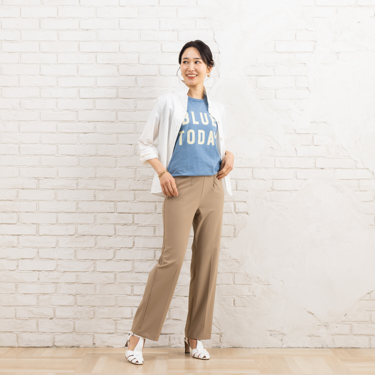 ピーツー コーヒー・ワインなどの 汚れにも強い 耐久はっ水・接触冷感 スレンダーパンツ ＜股下７２ｃｍ＞