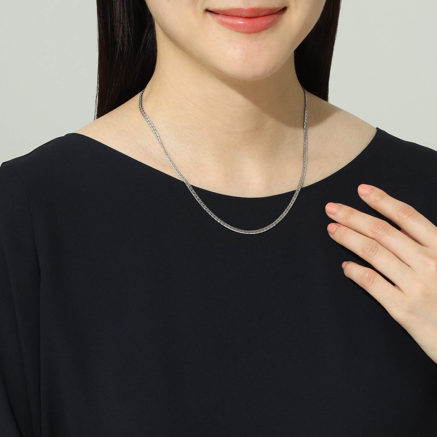 祈平 純プラチナ ８．５ｇＵＰ ６面トリプル喜平チェーン ネックレス