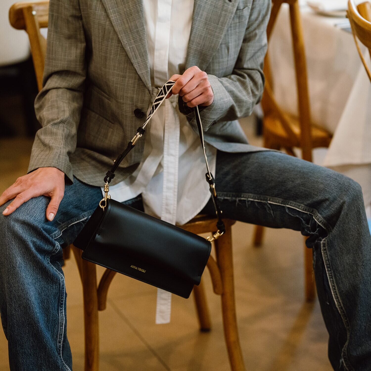 アンナヴィルジリ イタリア製 ラサルーガカーフ ３ウェイバッグ “タミーナ”