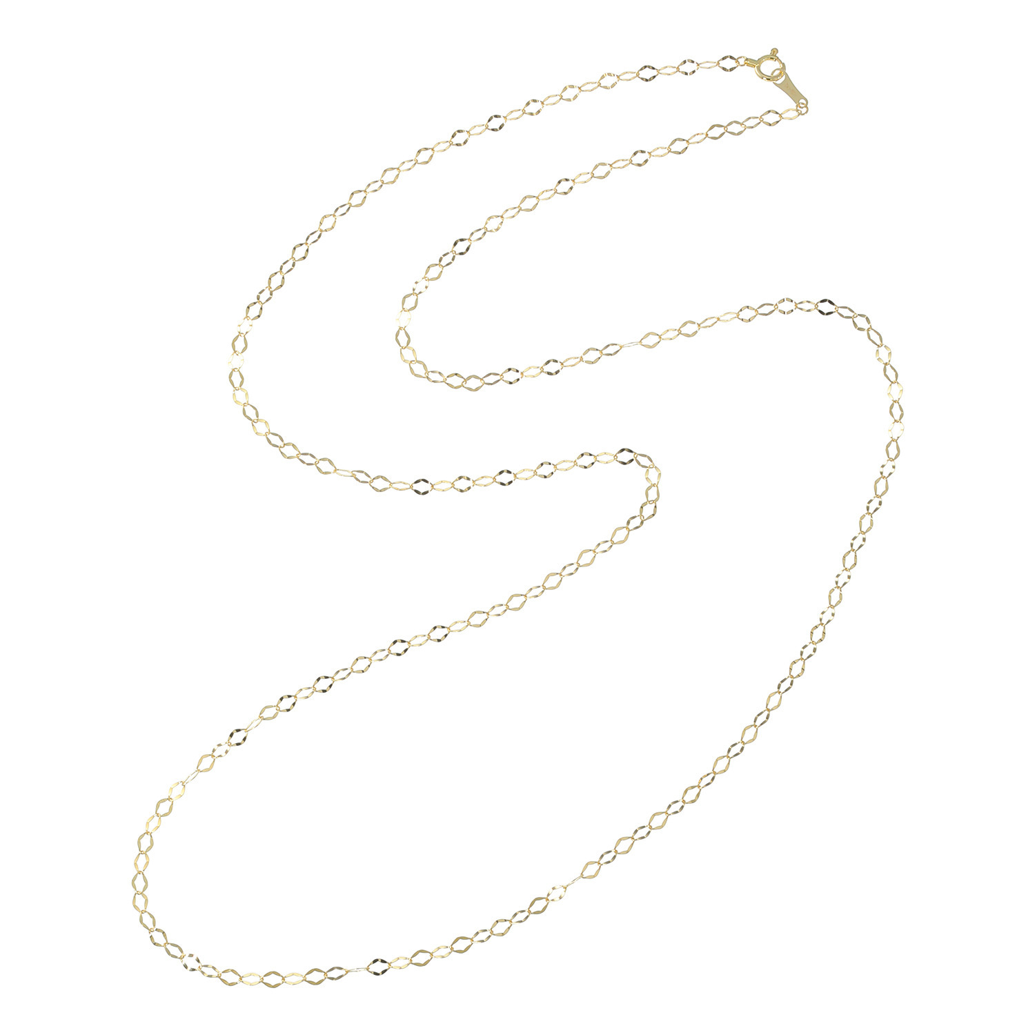 シャイン　シュプリーム １８Ｋ リップチェーン ロングネックレス