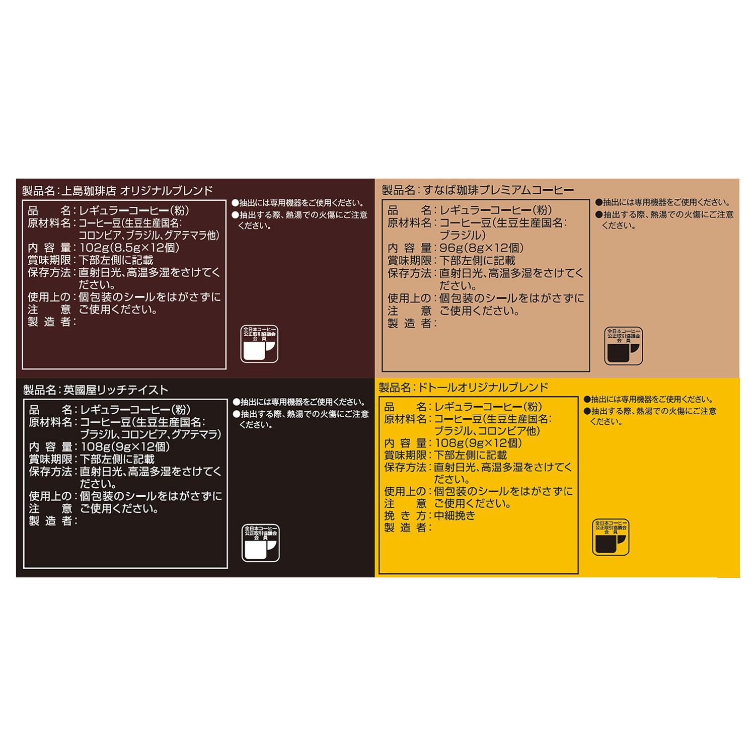 キューリグ Ｋカップ 人気コーヒー 詰め合わせ８箱セット