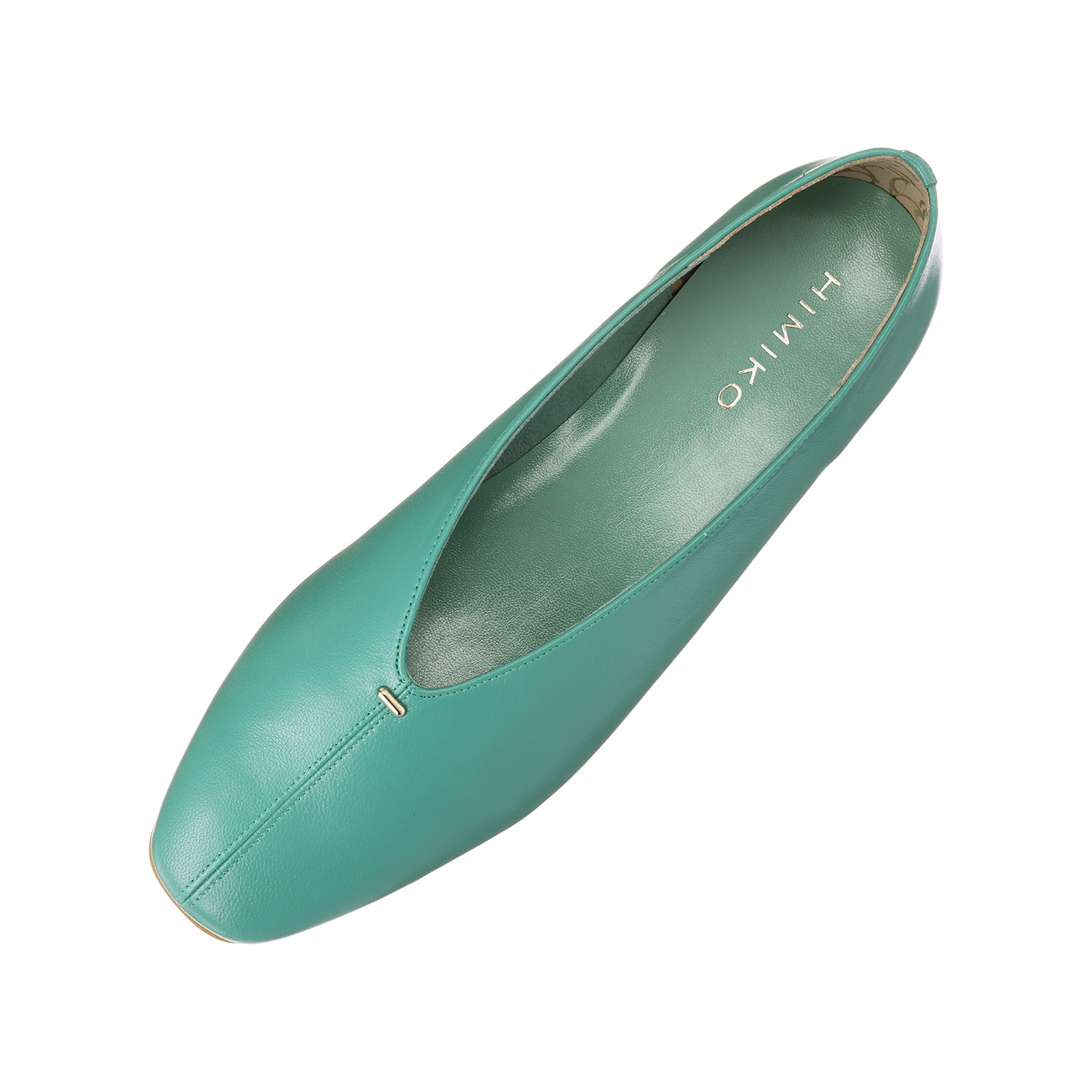 卑弥呼 日本製 本革 メタルポイント フラットパンプス