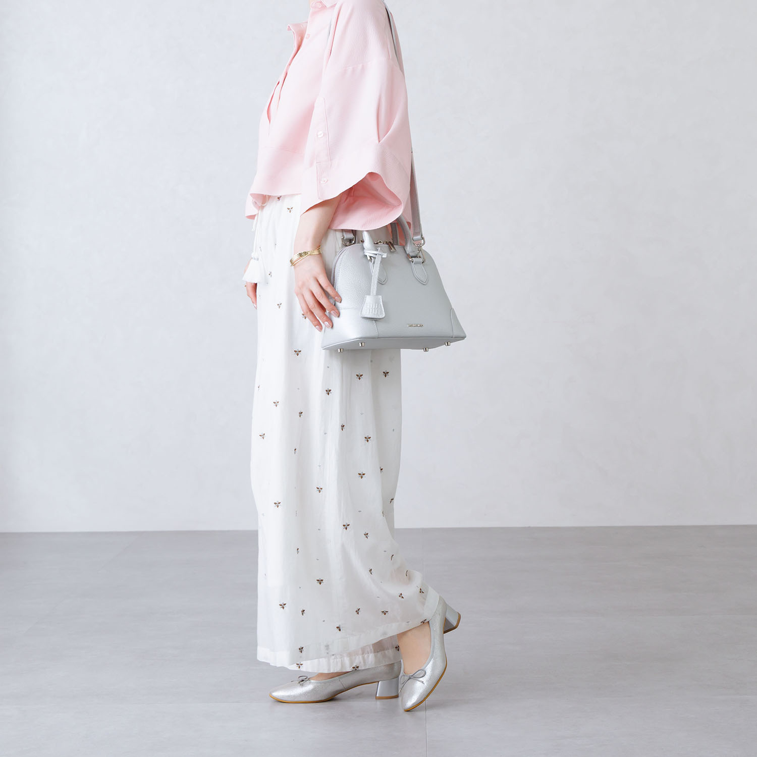 卑弥呼 日本製 シープレザー ４ｃｍヒール バレエパンプス