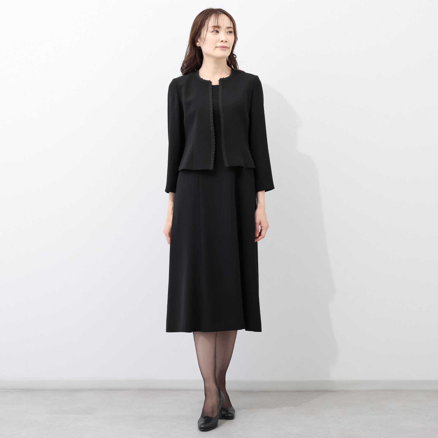 ニュイ ブラックフォーマル ロング丈ワンピース ＜レギュラーサイズ＞