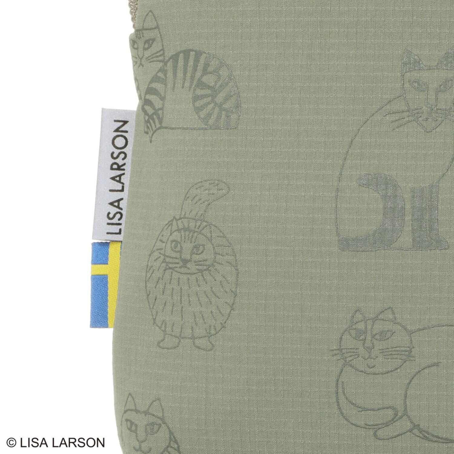 リサ・ラーソン はっ水軽量ナイロン スケッチねこたち ショルダーポーチ ＜ミニポーチ付＞