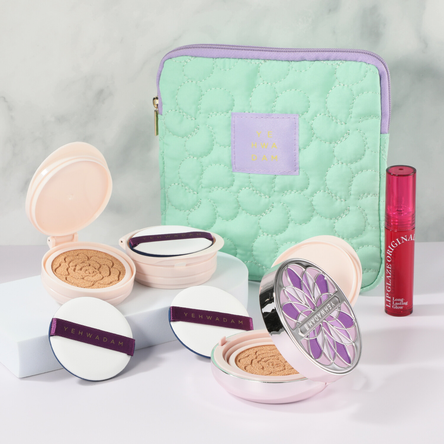 ザ　フェイスショップ 美容成分１００％配合 キレイが続く！ ＣＣインテンス カバークッション イェファダム　ＤＸ ３個分特別セット