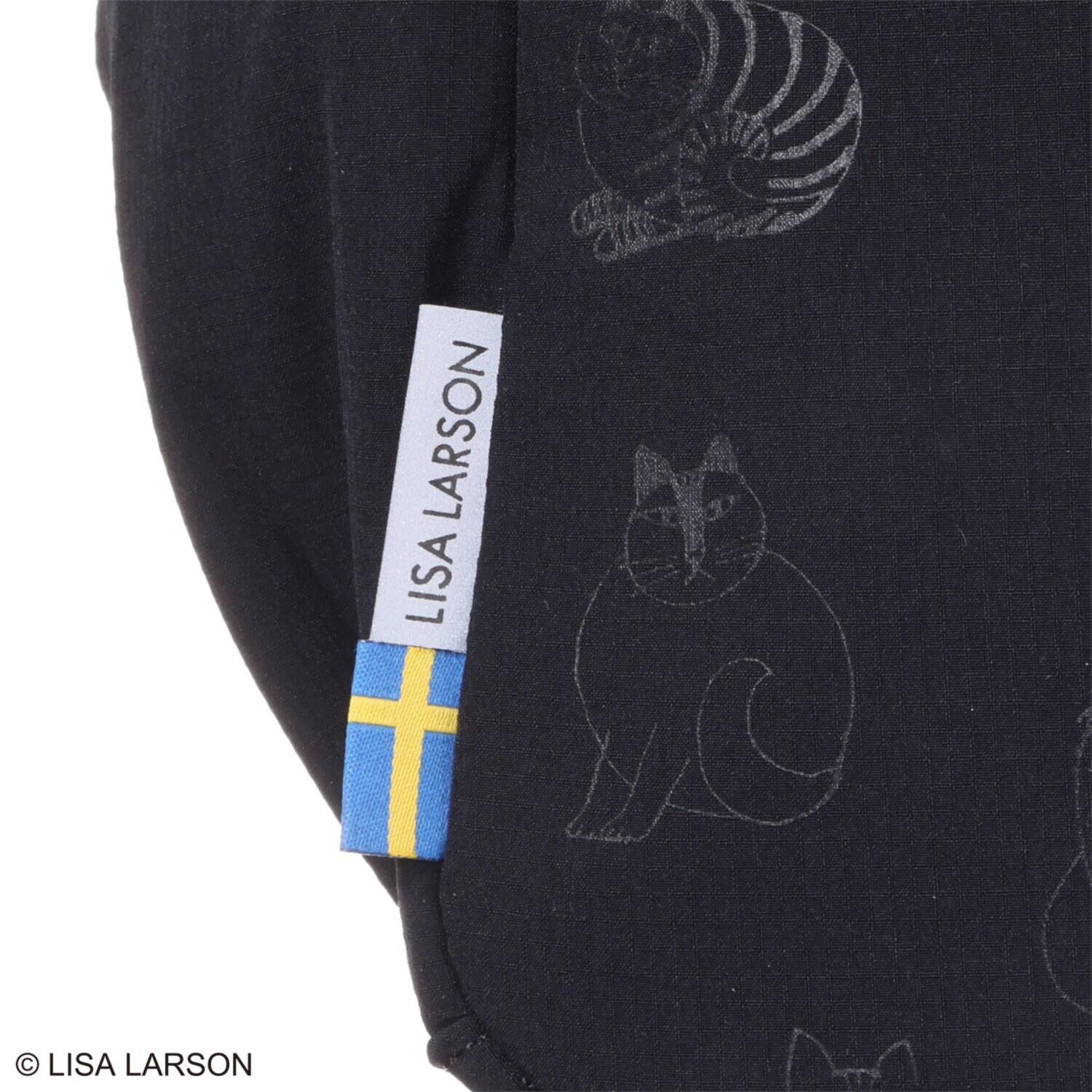 リサ・ラーソン はっ水軽量ナイロン スケッチねこたち バックパック ＜ミニポーチ付＞