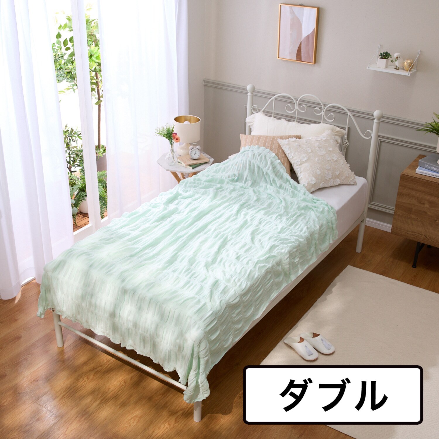 快眠博士 優れた通気性で サラッと涼やか心地良い！ そよ風サマーケット ＜ダブル＞