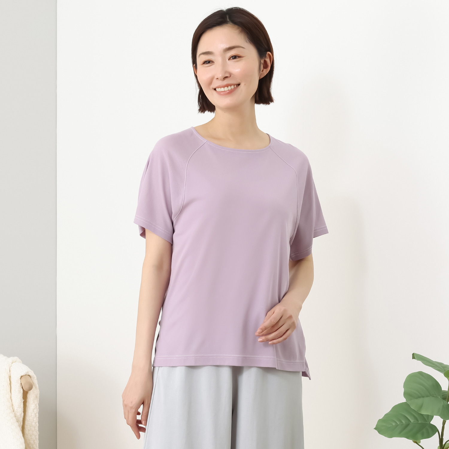ＨＫビアン 綿１００％ ステッチ使い さらさらＴシャツ