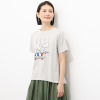 エル　ステュディオ ドッググラフィック グリッタープリント Ｔシャツ