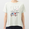 エル　ステュディオ ドッググラフィック グリッタープリント Ｔシャツ