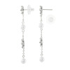 エスアンドアール ＣＺ＆パールビジュウ スウィング ロングイヤリング／ピアス