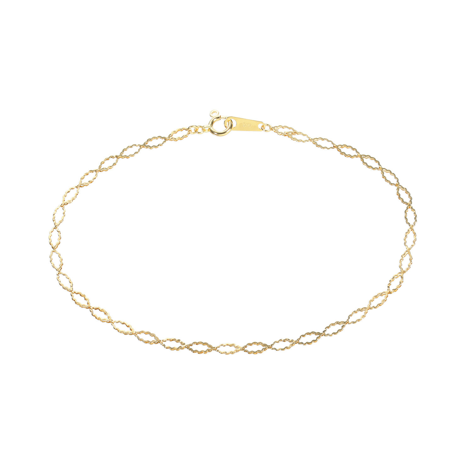 チェーンクリエイト １８Ｋ ウェーブデザイン ブレスレット