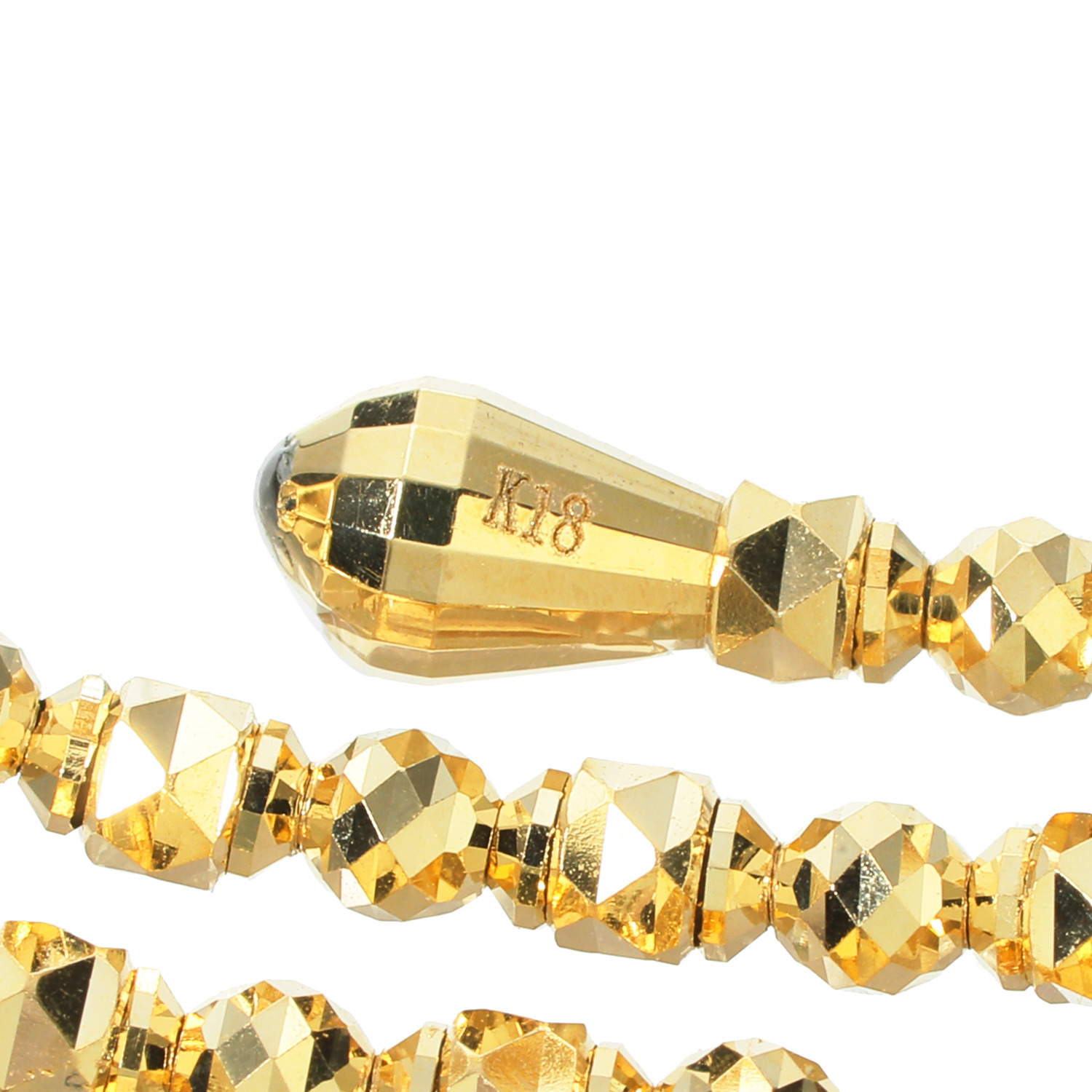 チェーンクリエイト １８Ｋ ダイヤモンドカットパーツ フレキシブルバングル