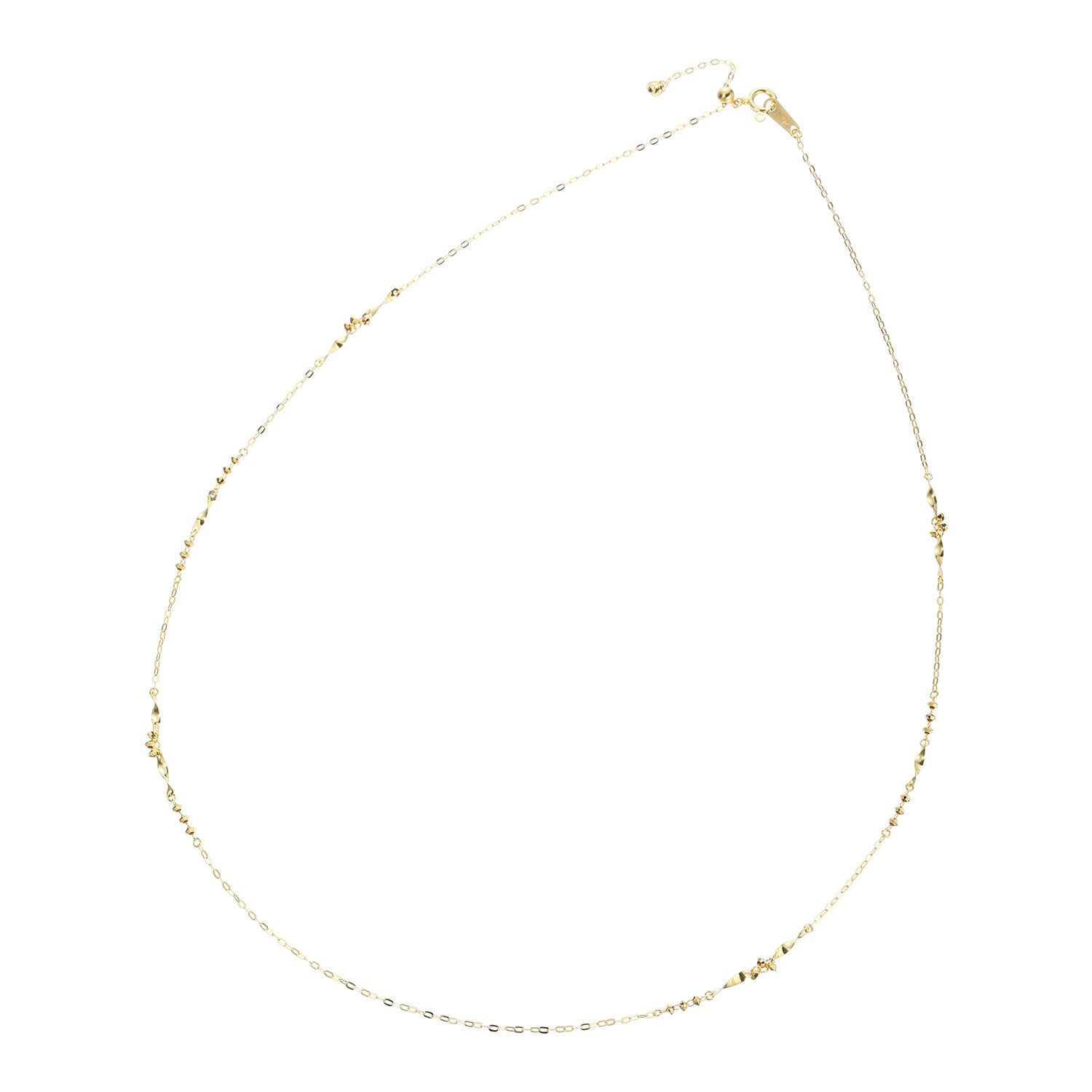 チェーンクリエイト １８Ｋ ケーブルチェーン ステーションネックレス