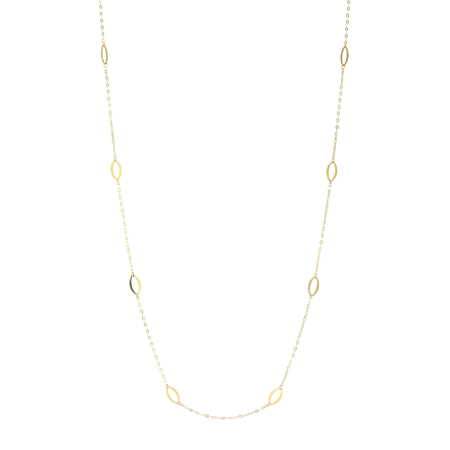 チェーンクリエイト １８Ｋ サーフェスグリーム ステーション ロングネックレス
