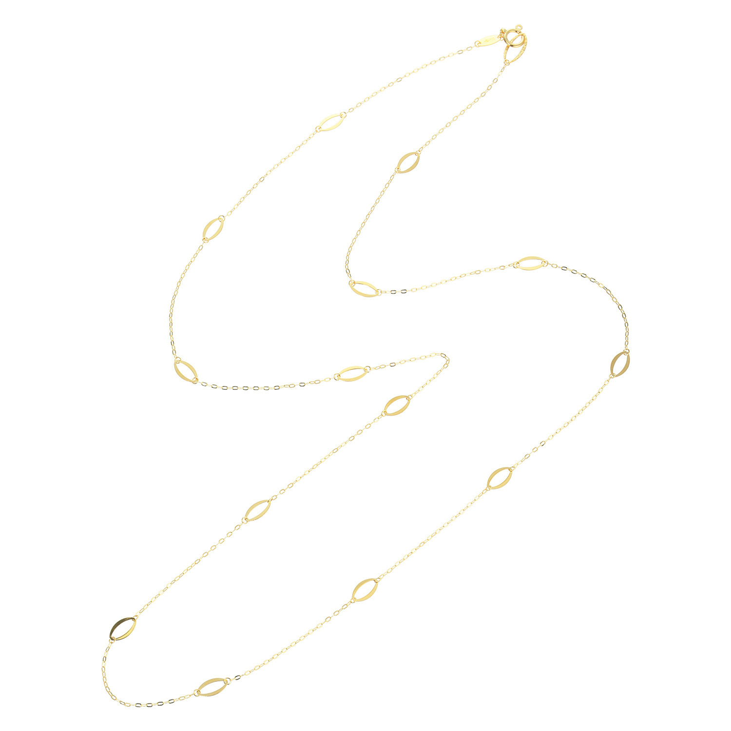 チェーンクリエイト １８Ｋ サーフェスグリーム ステーション ロングネックレス