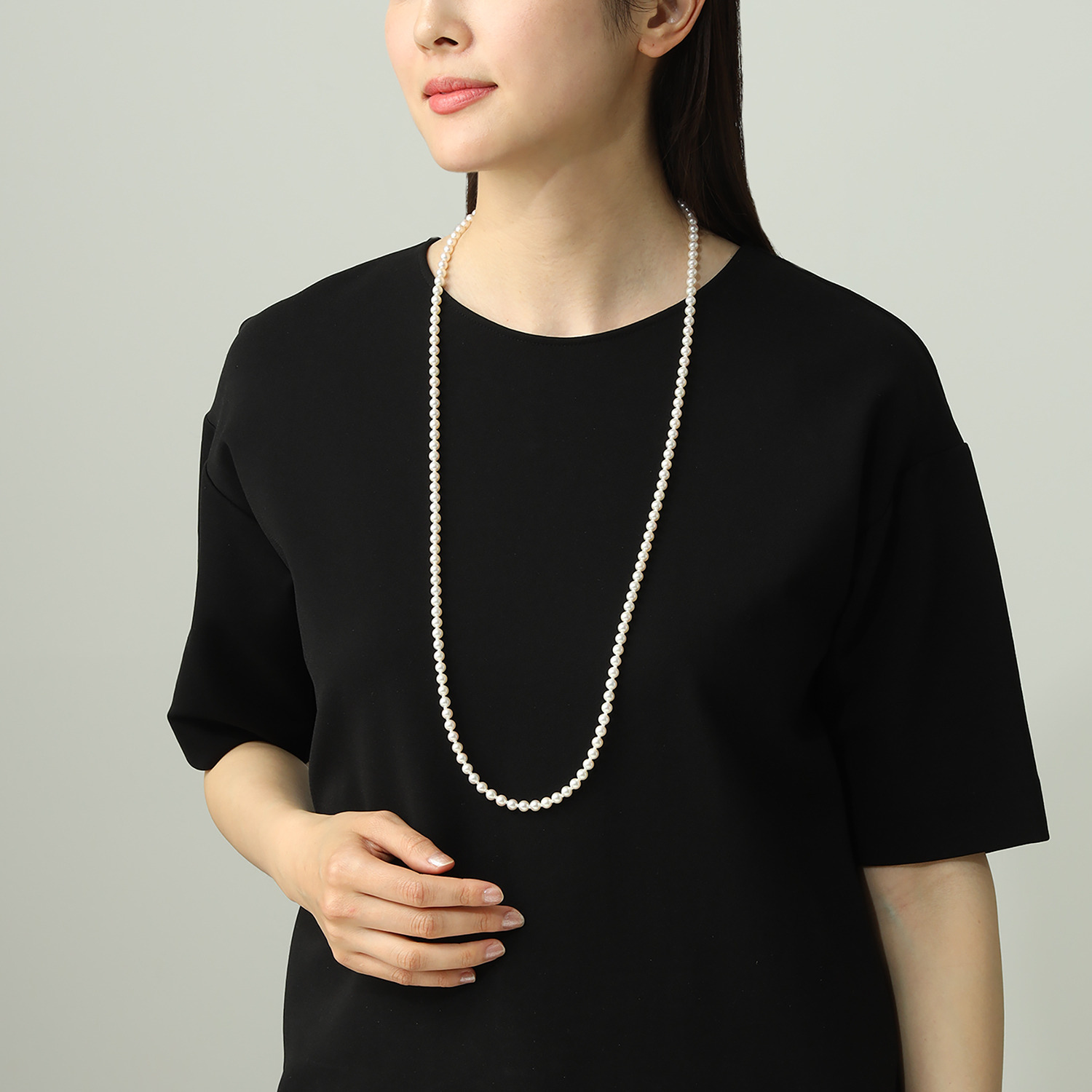 ジュペレ シルバー 国産アコヤパール ロングネックレス