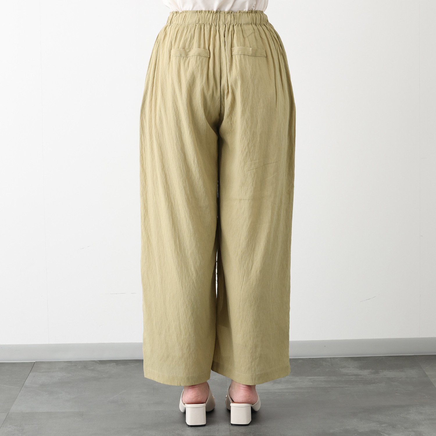 ハンチ ハイツイスト シアーワイド ストレートパンツ