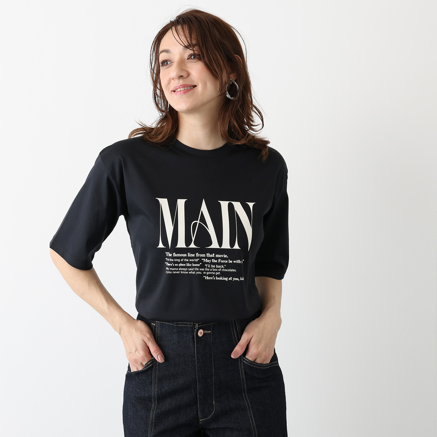 ハンチ コンパクト糸 デザインロゴ Ｔシャツ