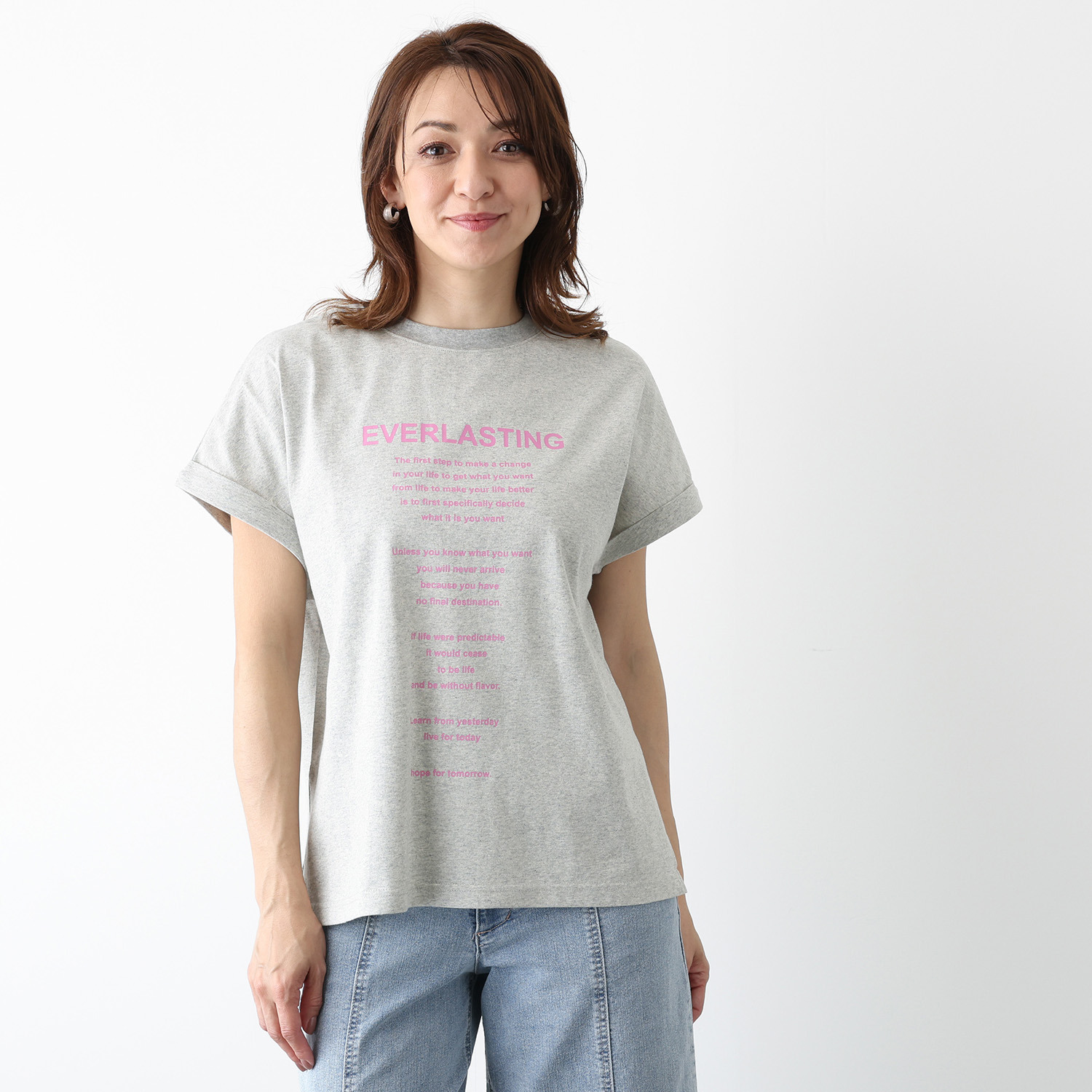 ハンチ オープンエンド 天竺プリント Ｔシャツ