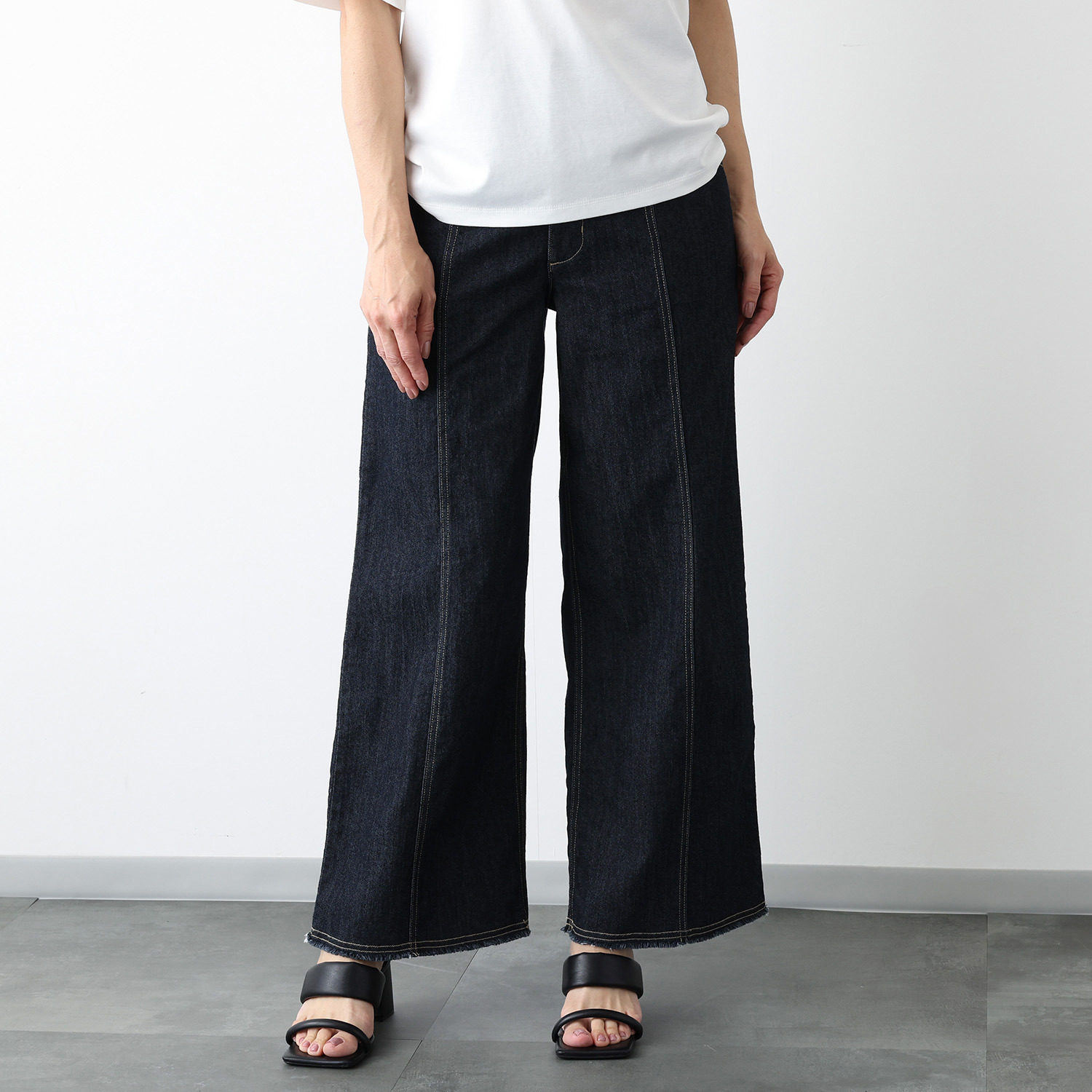 ハンチ ９．５オンス ストレッチデニム ワイドパンツ
