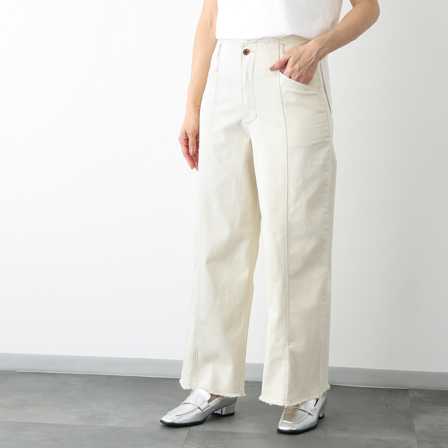 ハンチ ９．５オンス ストレッチデニム ワイドパンツ