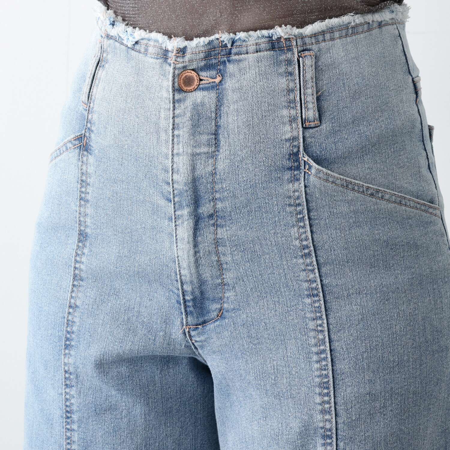 ハンチ ９．５オンス ストレッチデニム ワイドパンツ