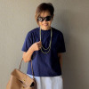 ラソエヌサーティスリー ディグリーズ サラッと快適！ コットン１００％ イニシャル刺しゅう 着丈すっきりＴシャツ