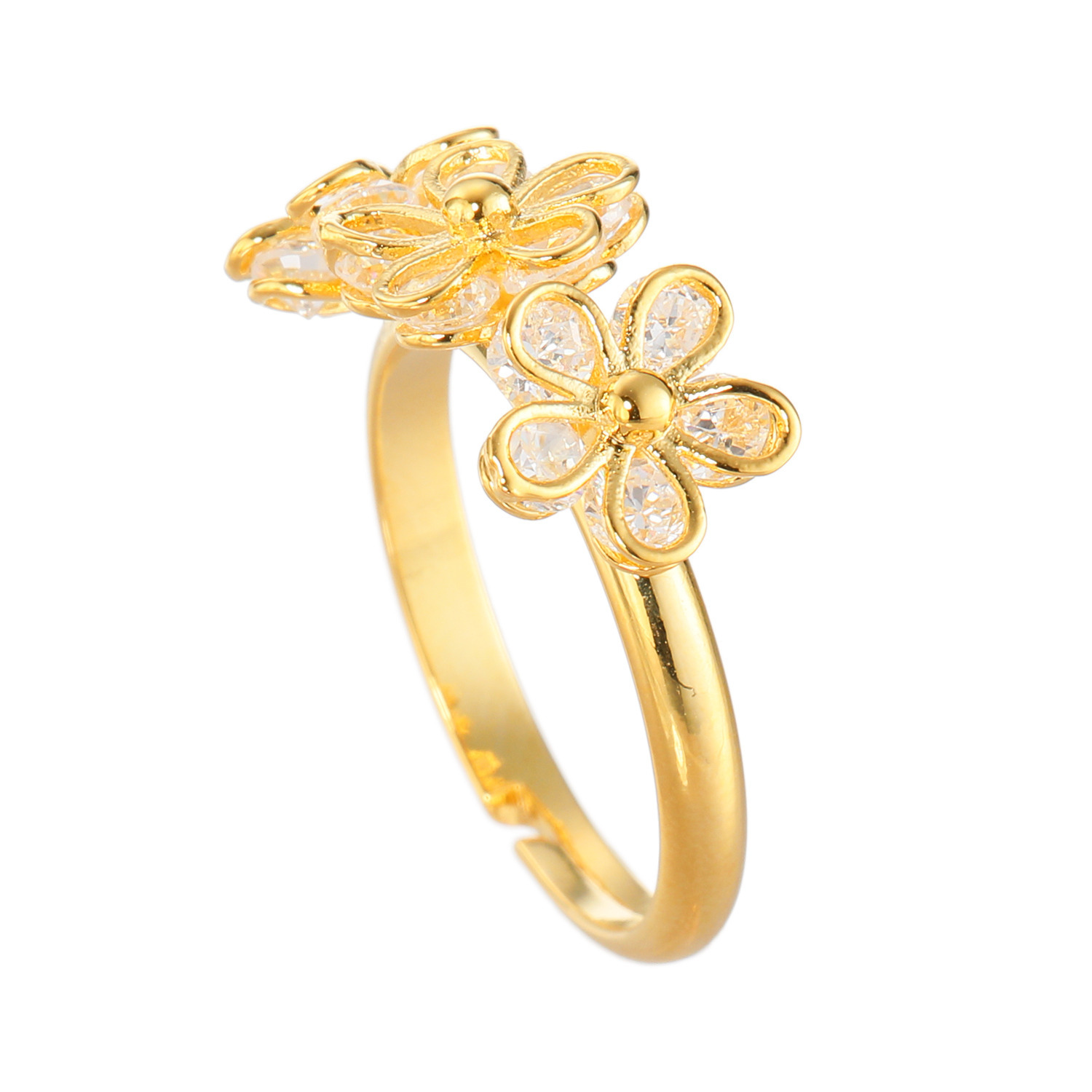 シマ・リリアーナ ＣＺ フラワーモティーフ リング